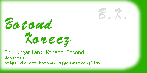botond korecz business card